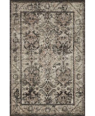 Shop Magnolia Home By Joanna Gaines X Loloi Lindsay Lis 04 Area Rug In Charcoal