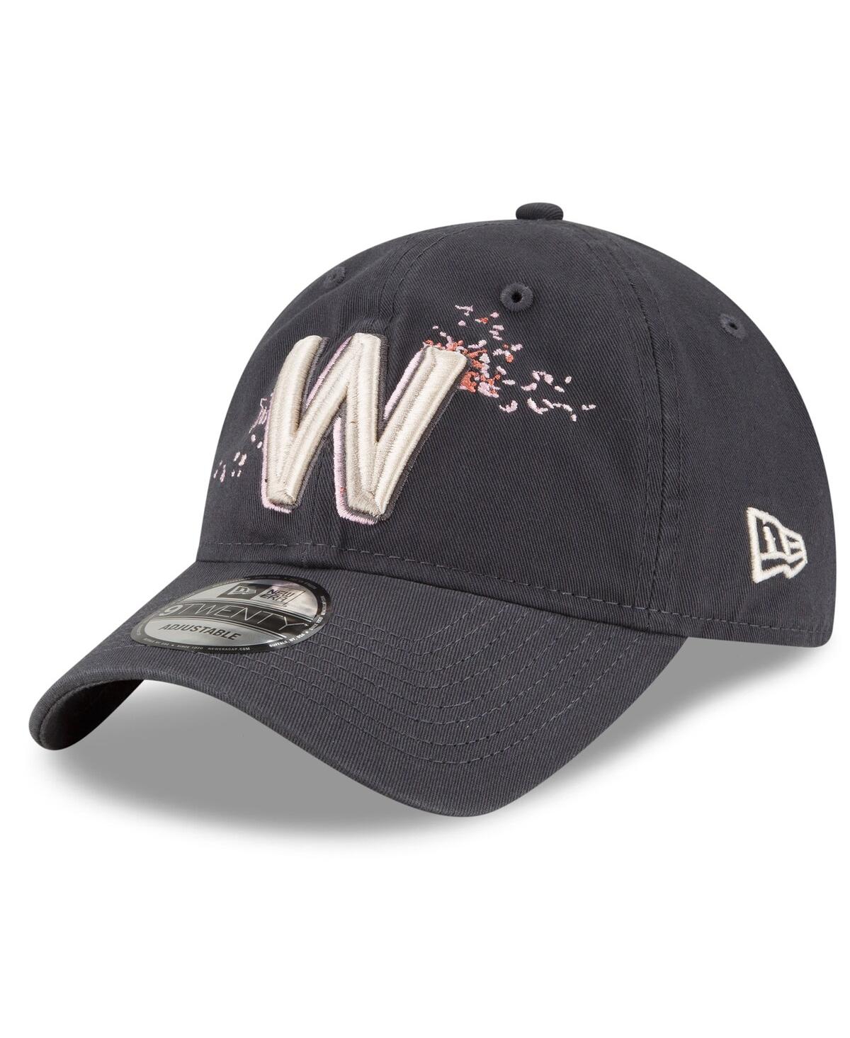 Shop New Era Men's  Graphite Washington Nationals City Connect 9twenty Adjustable Hat