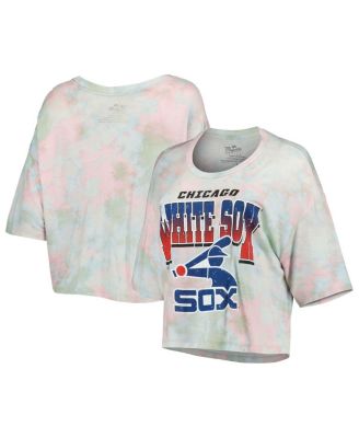 Women's Threads Chicago White Sox Cooperstown Collection Tie-Dye Boxy Cropped Tri-Blend T-shirt