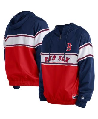 Men's Navy Boston Red Sox Ripstop Raglan Quarter-Zip Hoodie