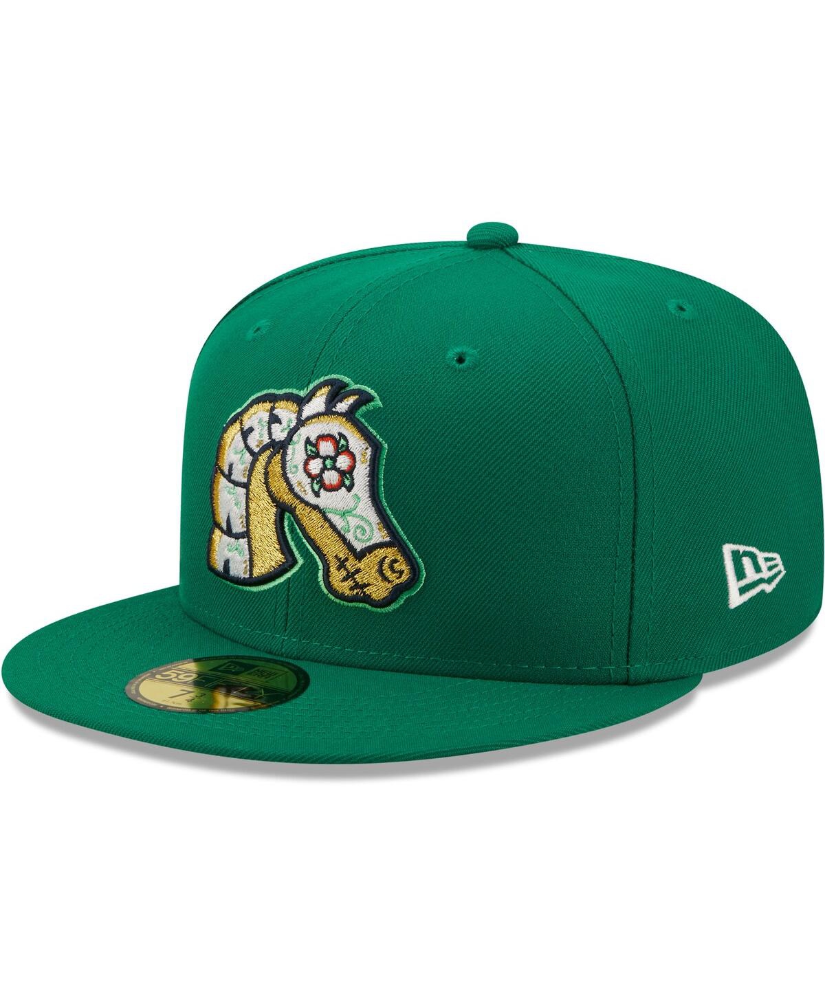 Shop New Era Men's  Green Caballeros De Charlotte Copa De La Diversion 59fifty Fitted Hat