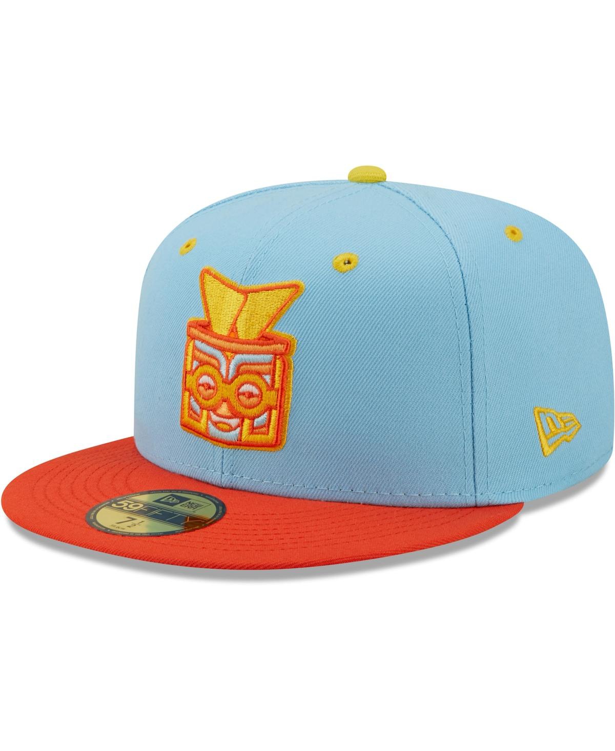 Shop New Era Men's  Light Blue, Orange Rayados De Winston-salem Copa De La Diversion 59fifty Fitted Hat In Light Blue,orange