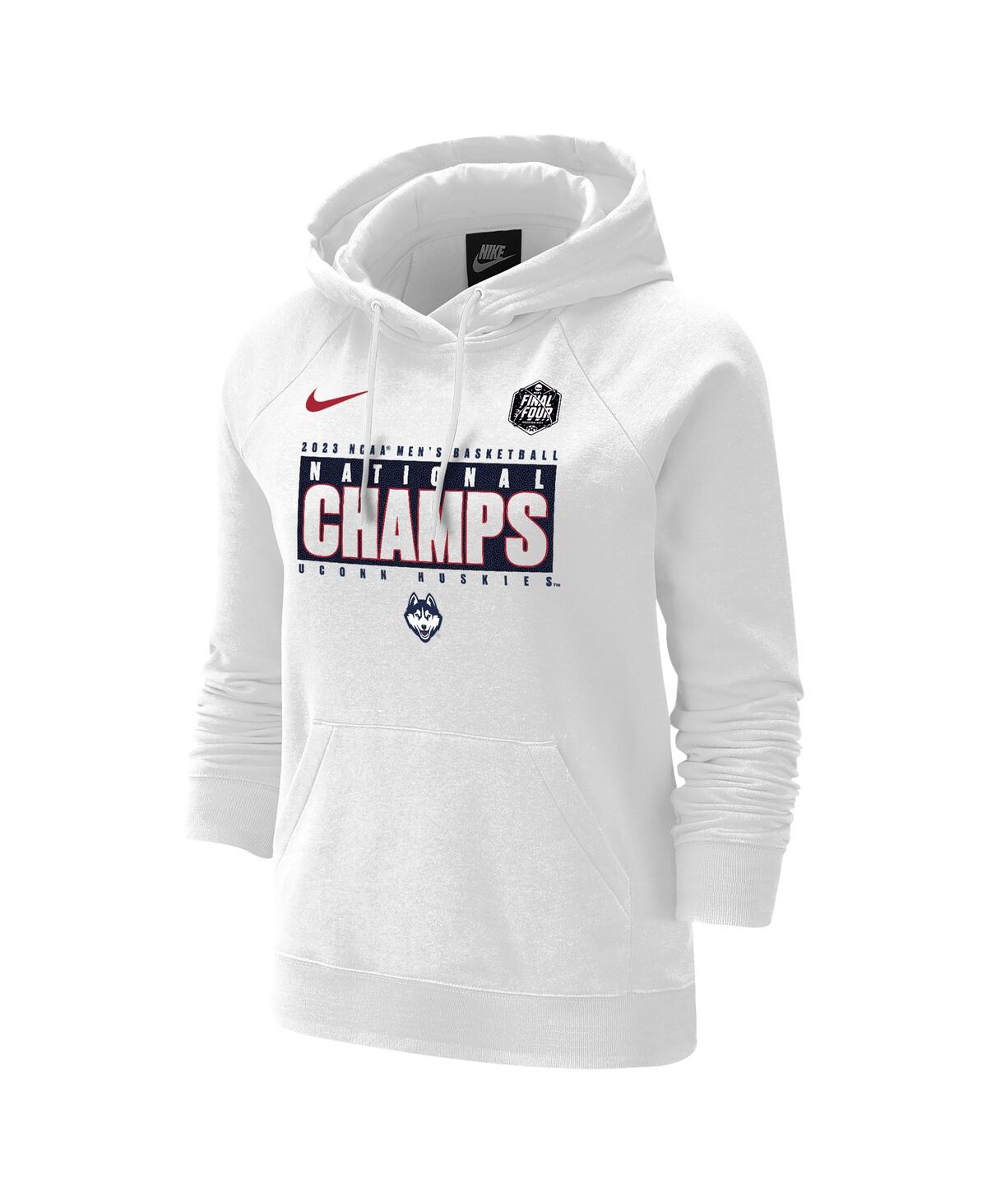 Nike Women's  White Uconn Huskies 2023 Ncaa Men's Basketball National Champions Pebble Tri-blend Pull In White