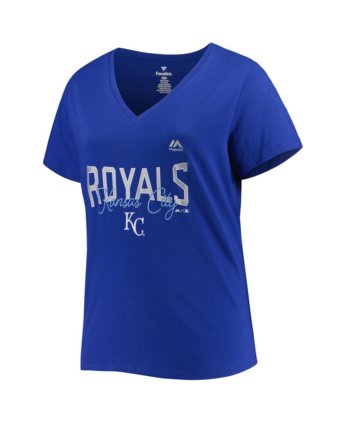Profile Women's Royal Kansas City Royals Plus V-Neck T-shirt