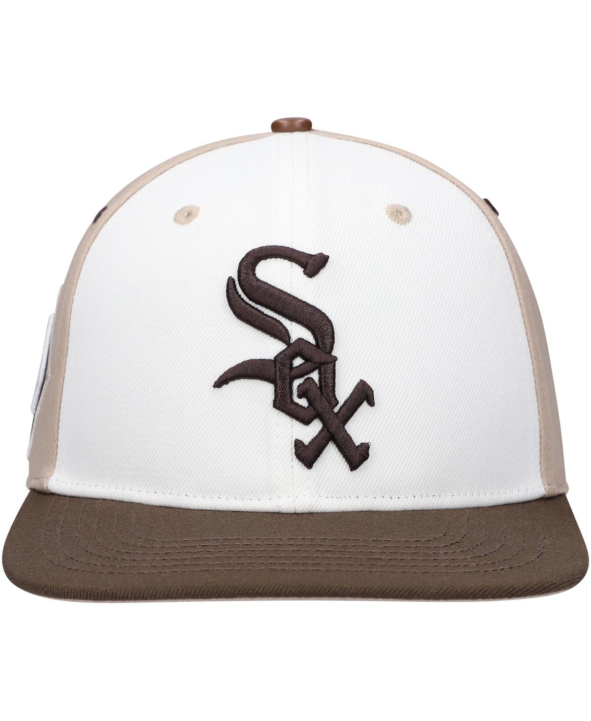 Shop Pro Standard Men's  White, Brown Chicago White Sox Chocolate Ice Cream Drip Snapback Hat In White,brown