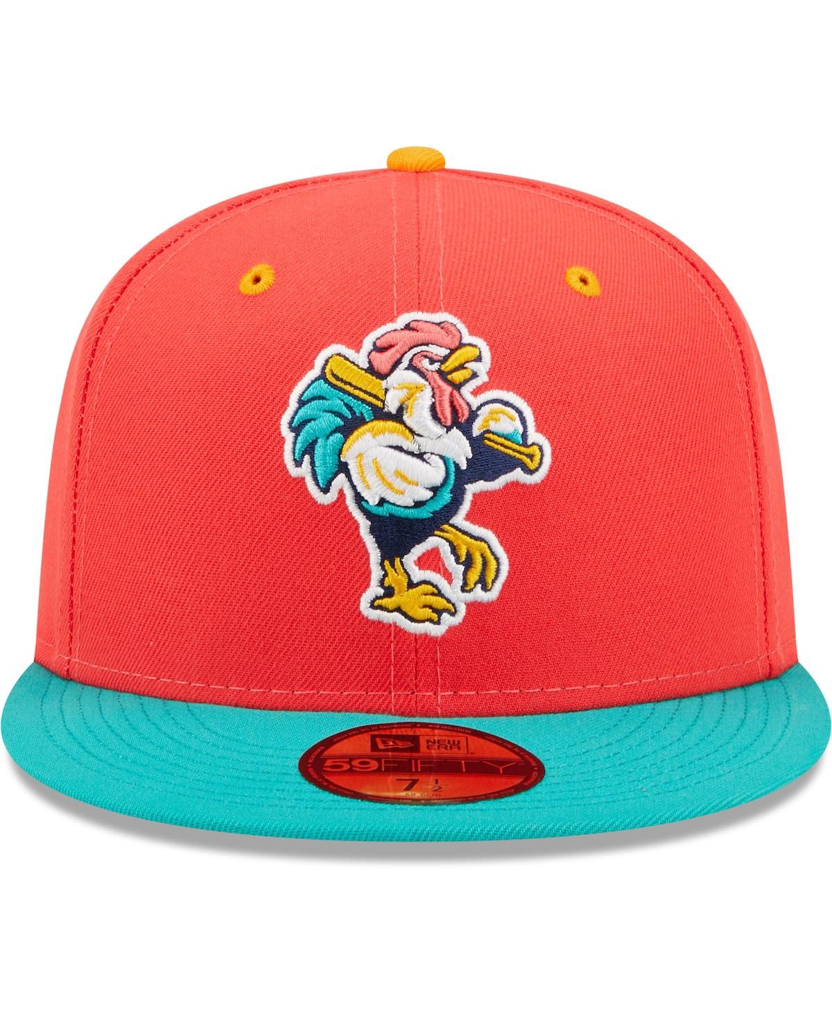 Shop New Era Men's  Coral, Turquoise Gallos De Delmarva Copa De La Diversion 59fifty Fitted Hat In Coral,turquoise