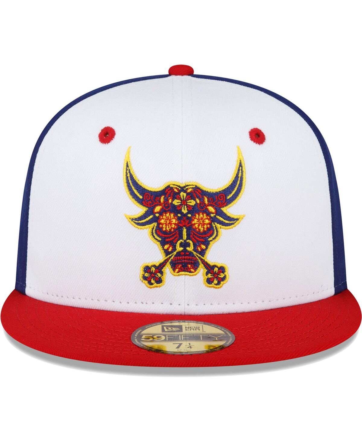 Shop New Era Men's  White Durham Bulls Copa De La Diversion 59fifty Fitted Hat