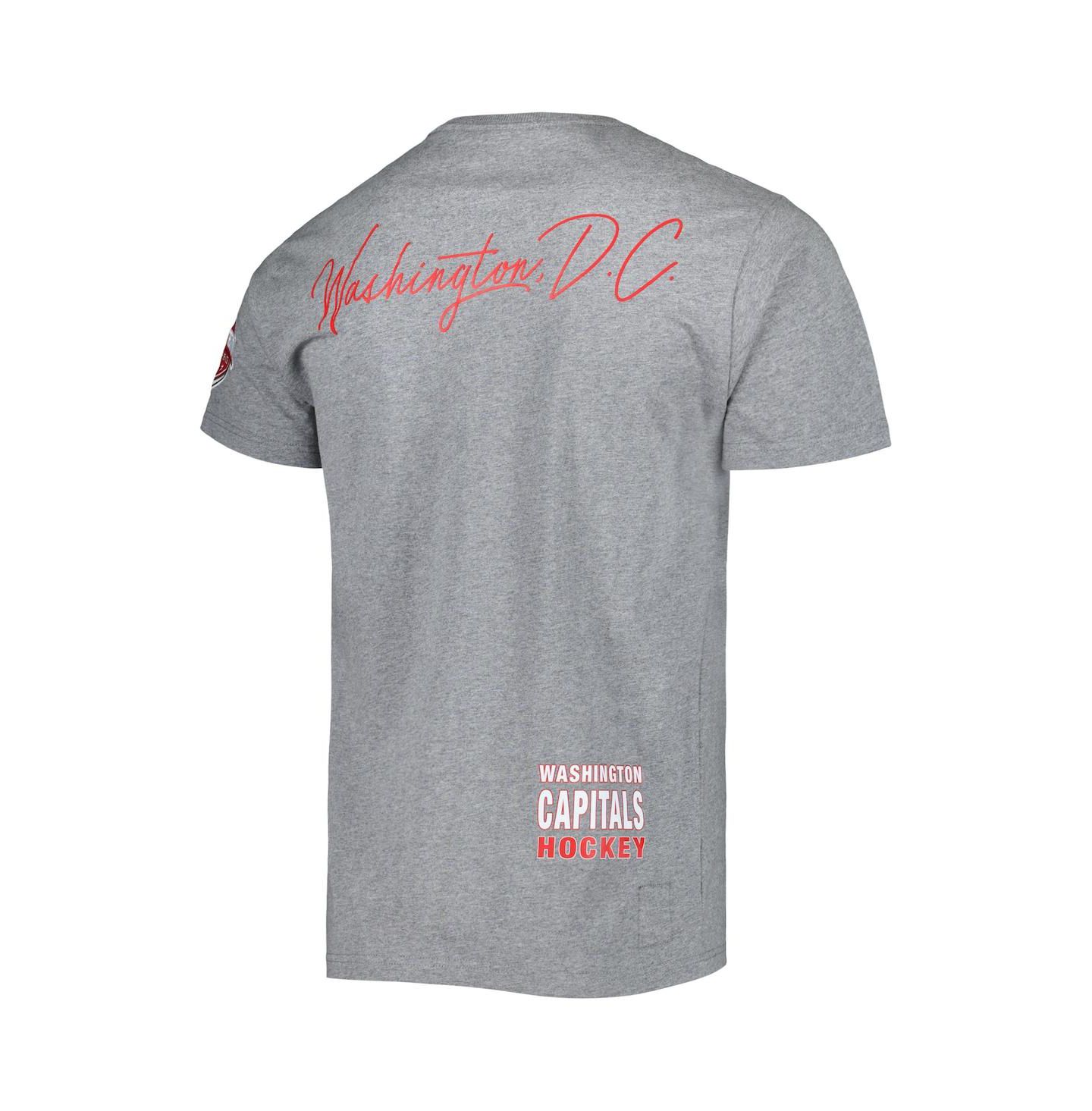 Мужская футболка Mitchell & Ness Heather Gray Washington Capitals City Collection — фото 4