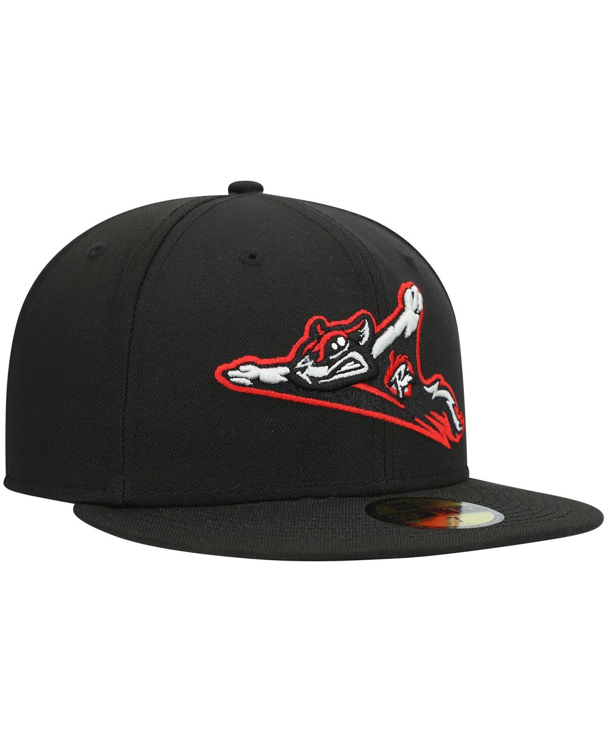 Men's New EraRichmond Flying Squirrels Authentic Collection Team Home 59FIFTY Fitted Hat - Black