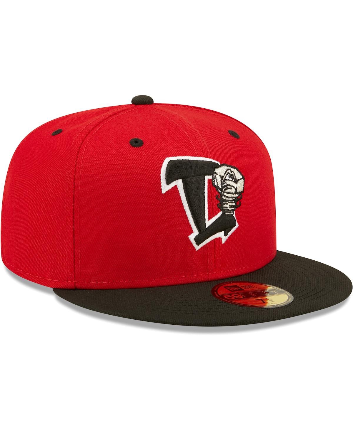 Men's New EraLansing Lugnuts Authentic Collection Team Home 59FIFTY Fitted Hat - Red