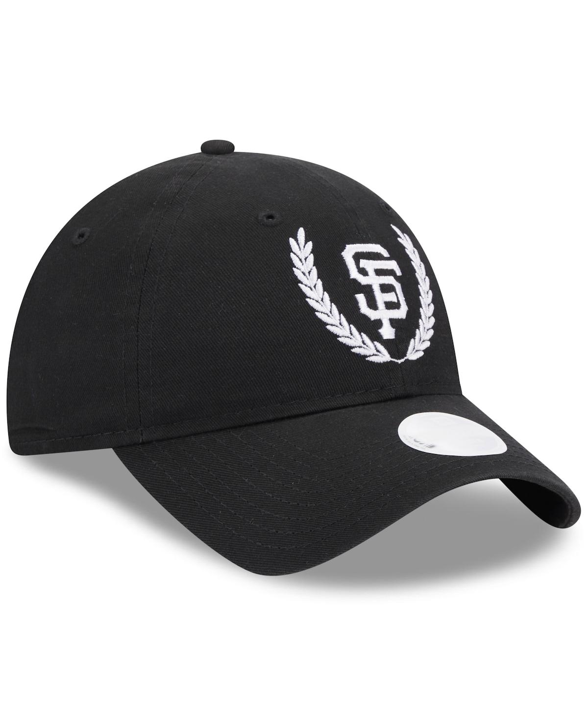 Shop New Era Women's  Black San Francisco Giants Leaves 9twenty Adjustable Hat