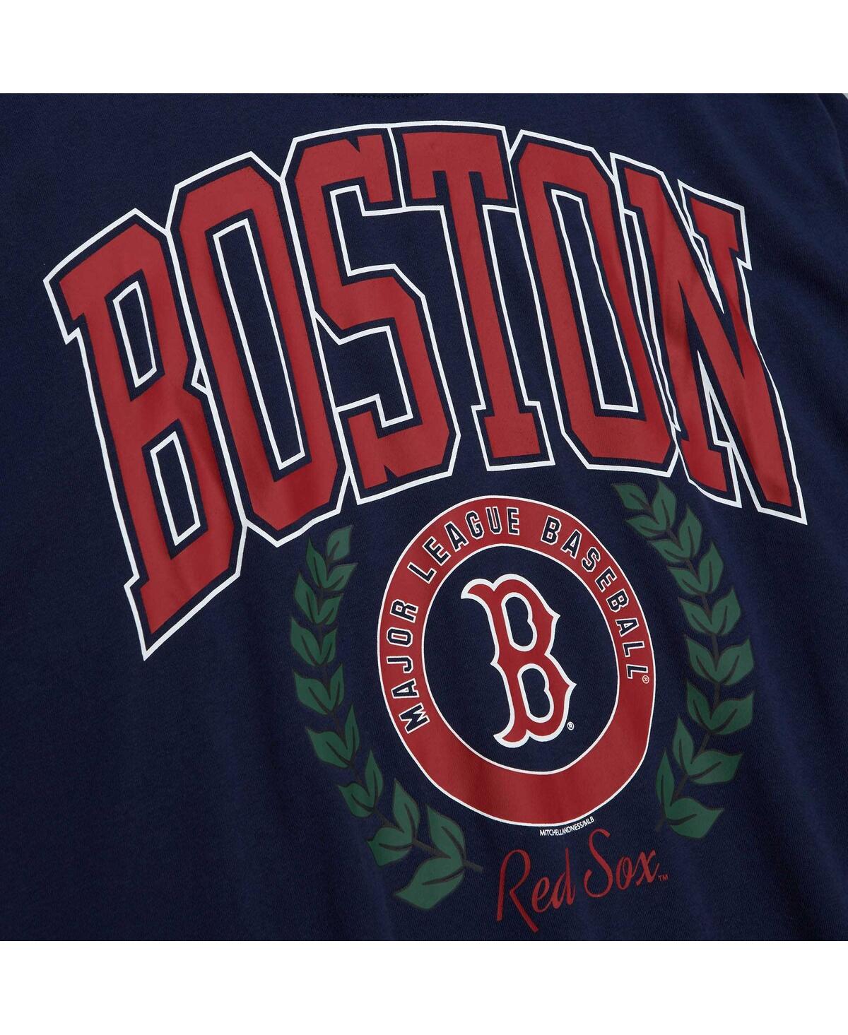 Women's Mitchell & NessBoston Red Sox Logo Lt 2.0 Pullover Sweatshirt - Navy