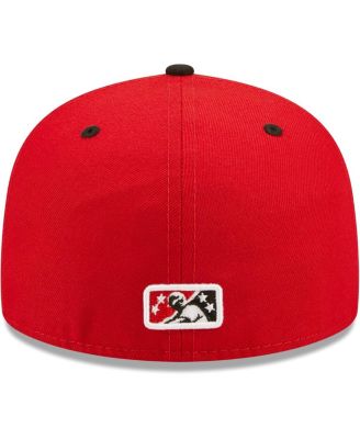 Men's Red Lansing Lugnuts Authentic Collection Team Home 59FIFTY Fitted Hat
