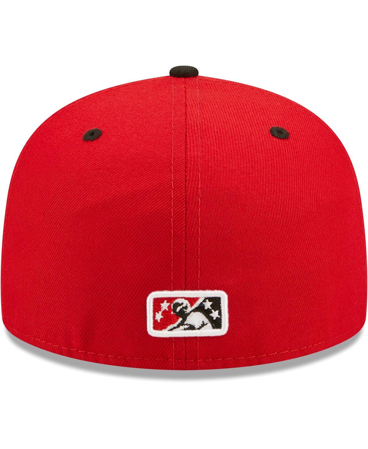 Men's New EraLansing Lugnuts Authentic Collection Team Home 59FIFTY Fitted Hat - Red