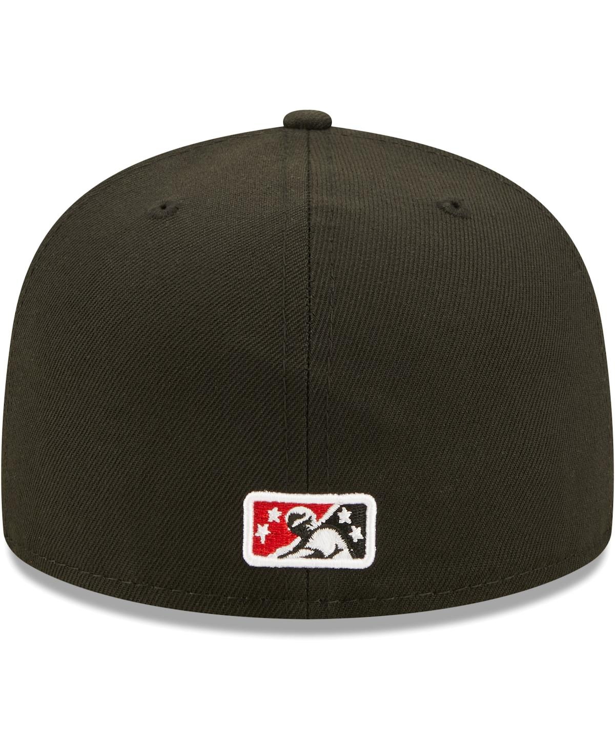 Men's New EraIndianapolis Indians Authentic Collection Team Alternate 59FIFTY Fitted Hat - Black