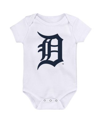 Newborn and Infant Boys and Girls Orange, Navy, White Detroit Tigers Minor League Player Three-Pack Bodysuit Set