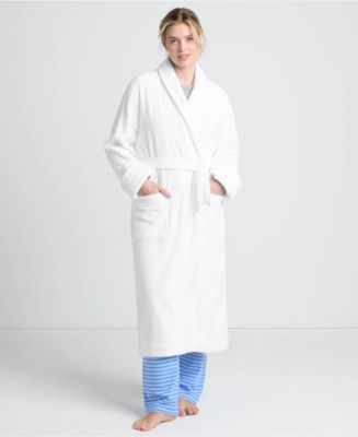 Lands' End Women's Cotton Terry Long Spa Bath Robe - Macy's