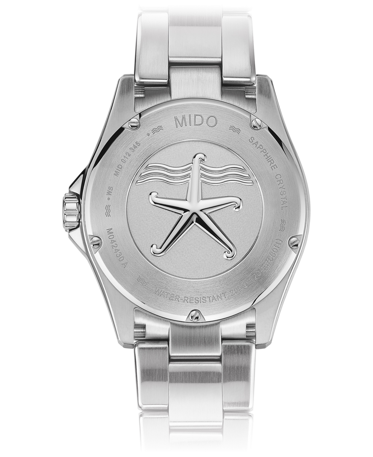 Shop Mido Unisex Swiss Automatic Ocean Star 200 Stainless Steel Bracelet Watch 44mm In Black