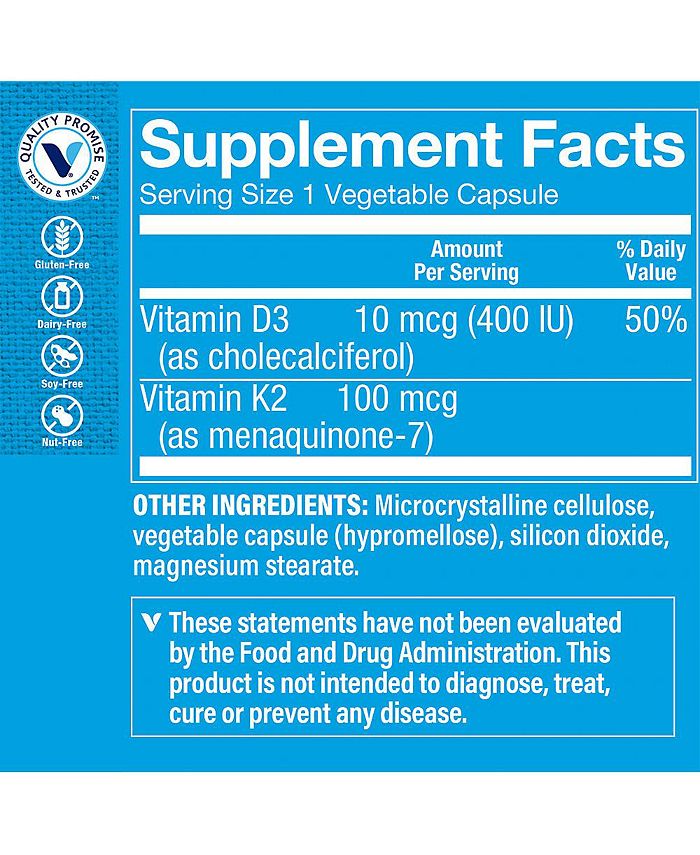 The Vitamin Shoppe Vitamin K2 Supports Bone & Cardiovascular Health