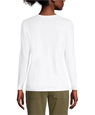 Women's Relaxed Supima Cotton Long Sleeve Crew Neck T-Shirt