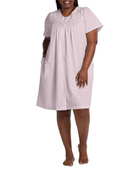 Халат Snap-Front, сирсакер — Miss Elaine, цвет: 650 Розовый