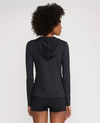 Women's Hooded Full Zip Long Sleeve Rash Guard UPF 50 Cover-up