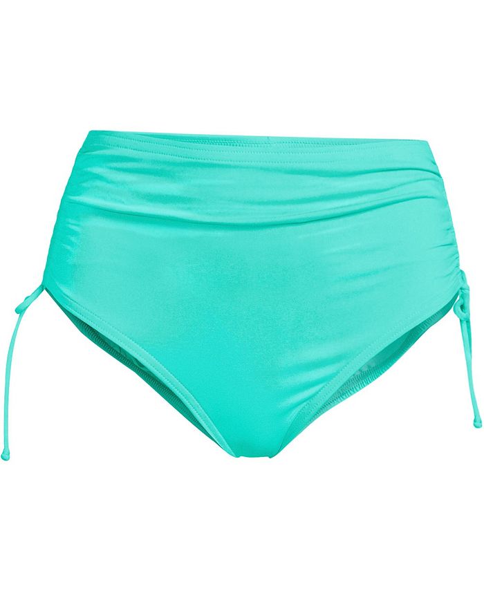 Lands' End Women's Adjustable High Waisted Bikini Swim Bottoms