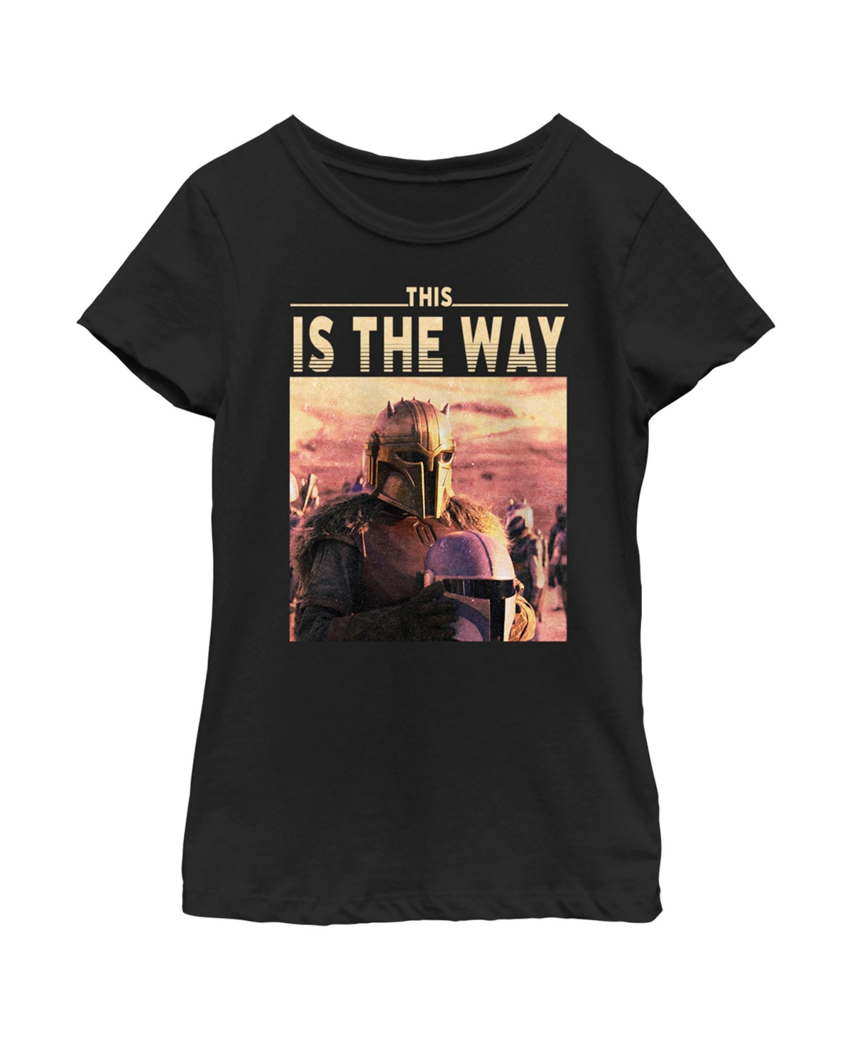 Disney Lucasfilm Girl's Star Wars: The Mandalorian The Armorer Time For A Fight Child T-shirt In Black