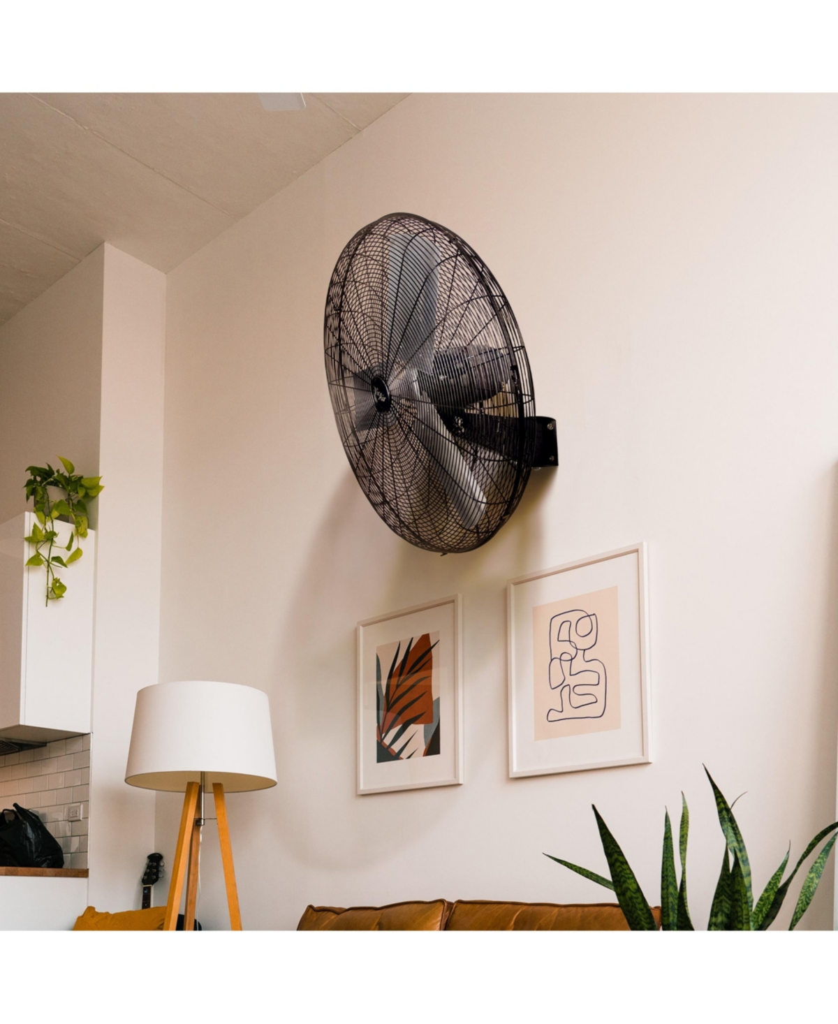 Vie Air 3 Speed Motor Metal Floor Drum Fan - Black