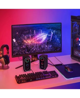 2.0 Computer Gaming Speakers with LED RGB Lights