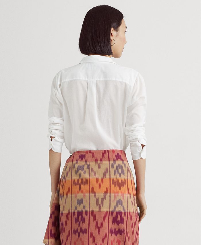 Lauren Ralph Lauren Women's Cotton Voile Shirt Macy's