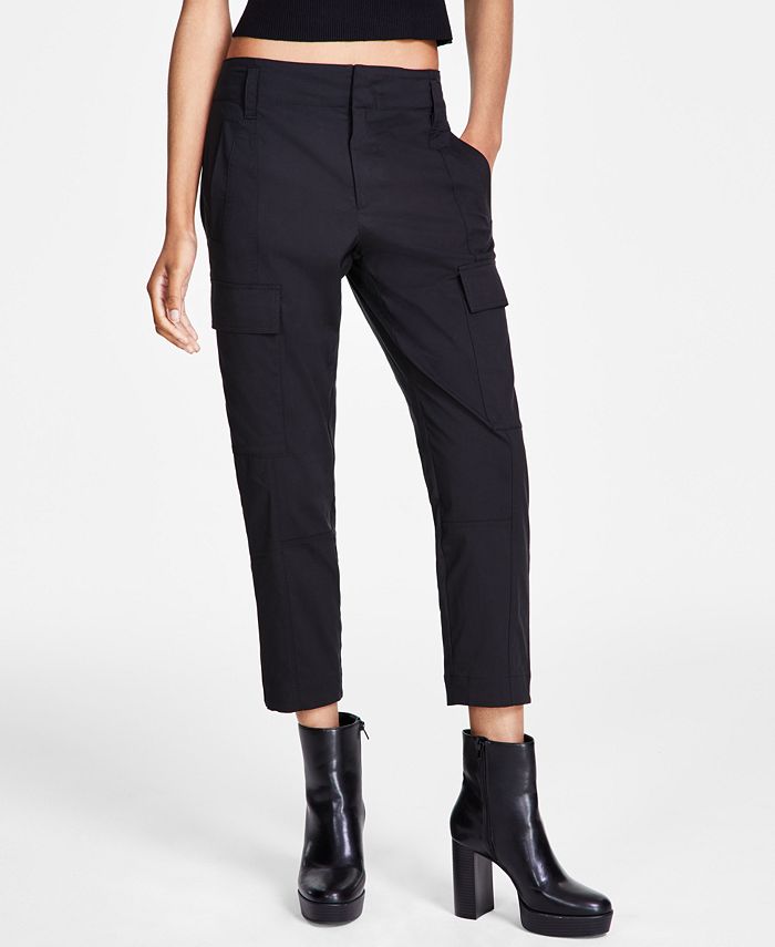 Calvin Klein Jeans Women's High-Rise Stretch Twill Cargo Ankle Pants -  Macy's