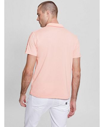 GUESS Men's Logo Taped Tipped Collar Polo Shirt - Macy's
