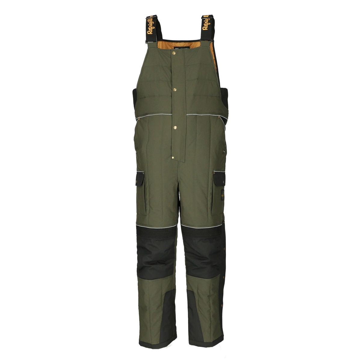 RefrigiWear Men's 54 Gold Water-Resistant Insulated Bib Overalls