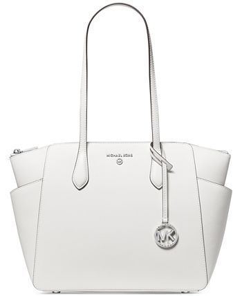 Michael Michael Kors Marilyn Medium Leather Tote Bag White