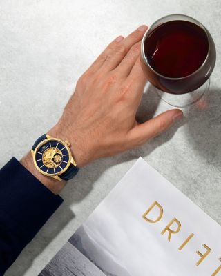 Men's Cassius Automatic Genuine Leather Band Watch 802BCAL