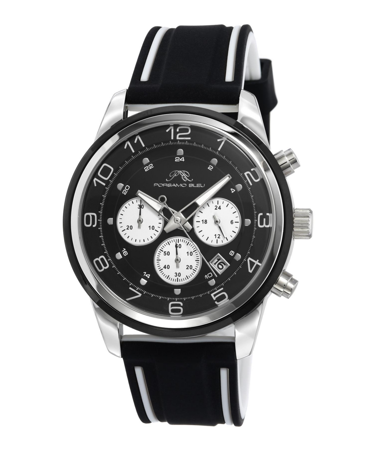 Men's Arthur Silicone Strap Watch 1092AARR - Black