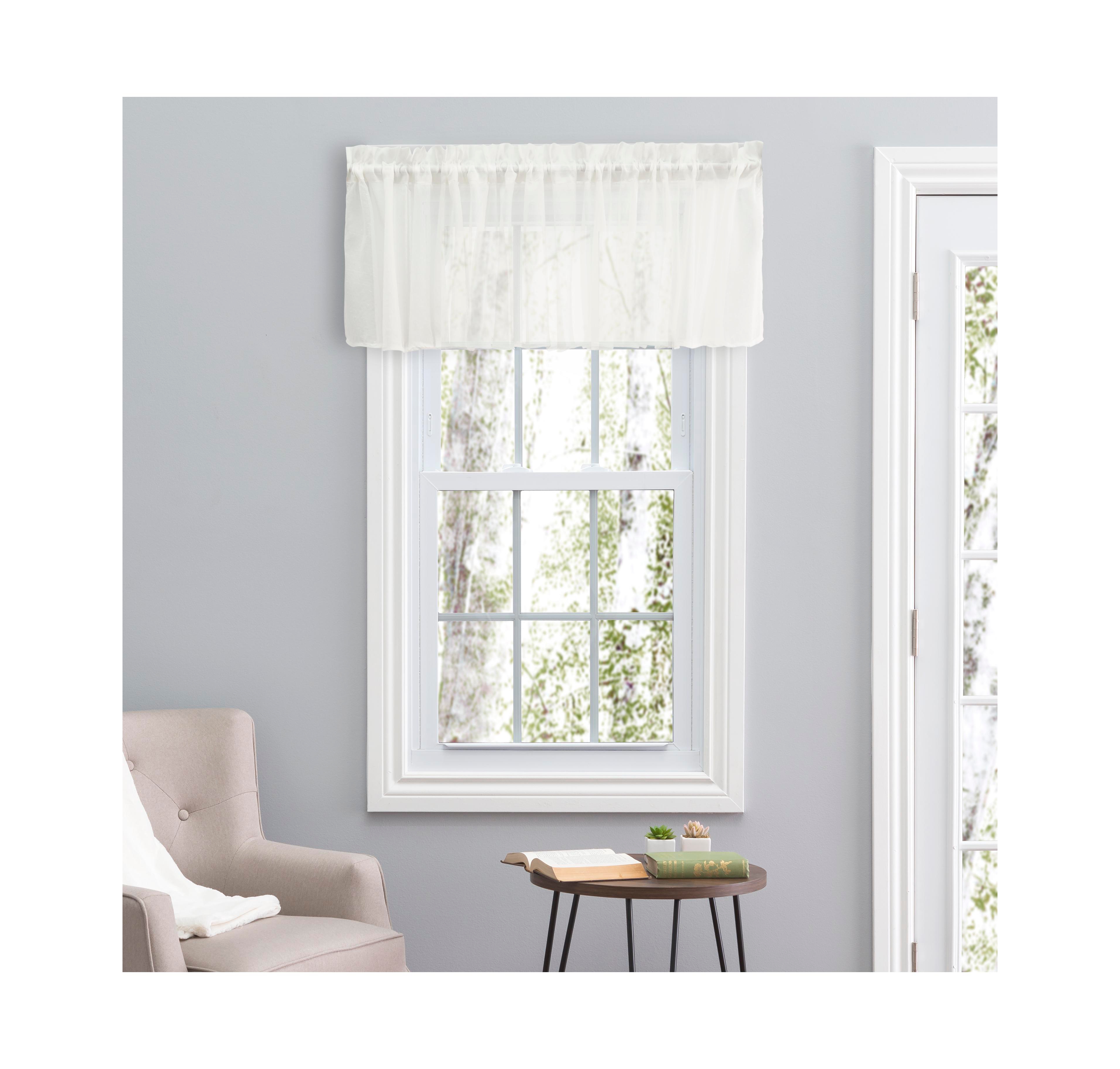 Ricardo Sea Glass Insert Valance Curtain 42"W x 15"L