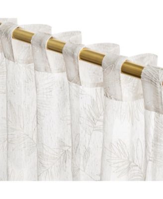 Sheer Leaf Rod Pocket With Back Tab Patio Curtain Panel 104"W x 84"L