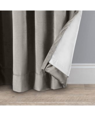 Premium Velvet Rod Pocket With Back Tabs Panel Curtain 50"W x 96"L