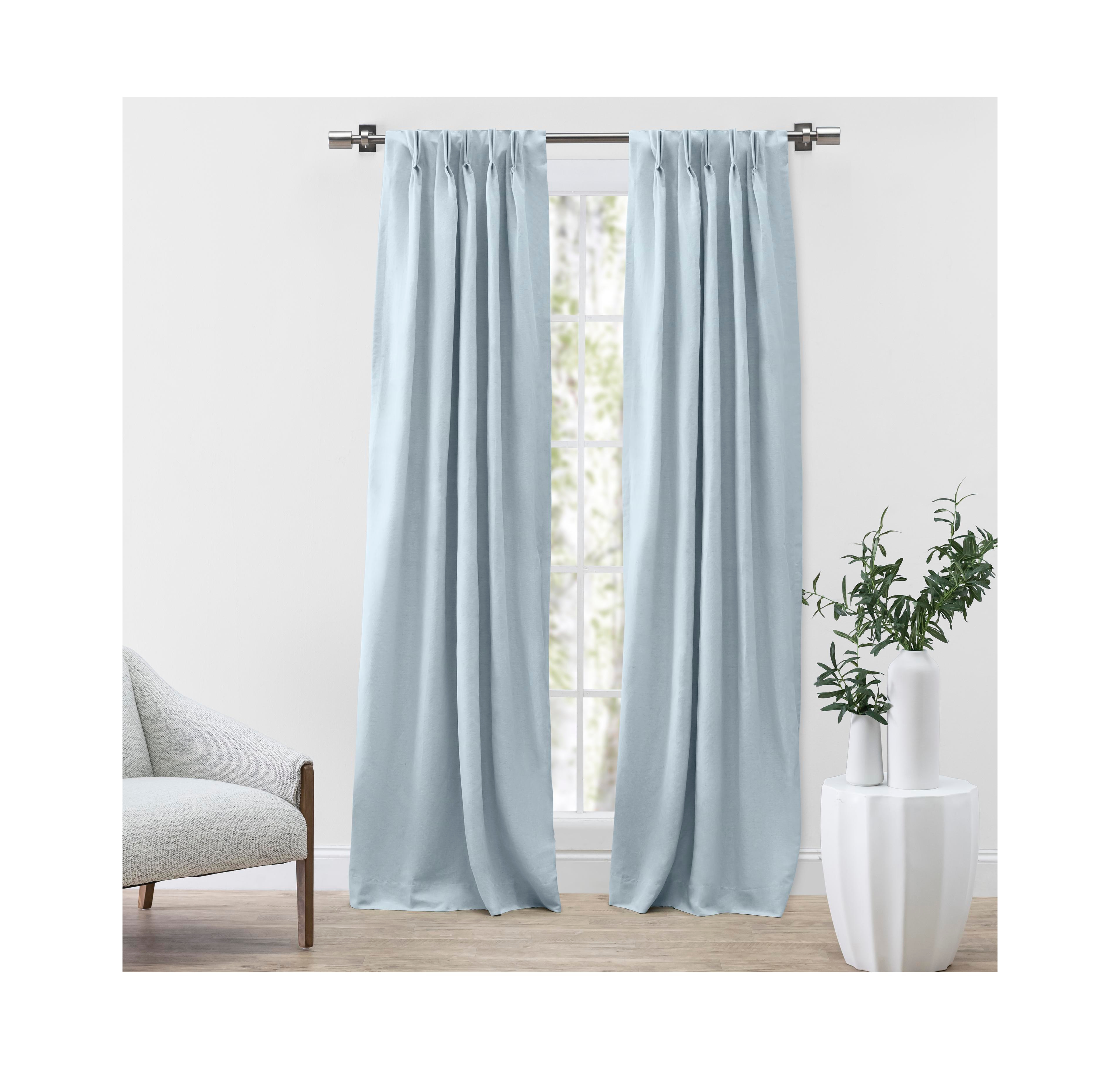 Ricardo Serene Pinch Pleat Pair with Back Tabs Curtain 56"W x 63"L