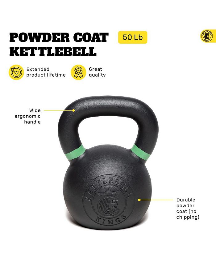 Kettlebell Kings Powder Coated Kettlebell Weights (45LB) For Women & Men Durable Coating for