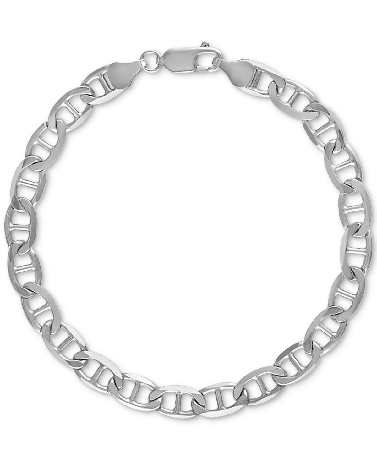 Esquire Men's Jewelry Flat Mariner Link Chain Bracelet In Sterling Silver, Created For Macy's