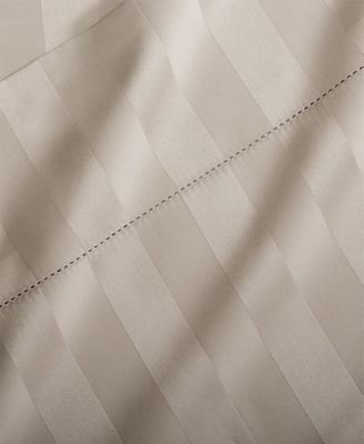 1.5" Stripe 550 Thread Count 100% Cotton 17" Fitted Sheet, Twin XL, Exclusively at Macy’s