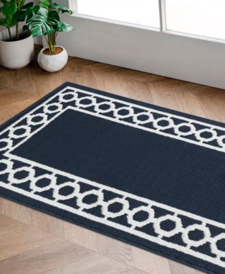 Christine Trellis Border Tufted Runner Rugs