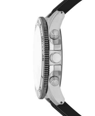 Men's Three Hand Silver-Tone 46mm Watch, Bracelet and Card Holder Gift Set, 3 Pieces