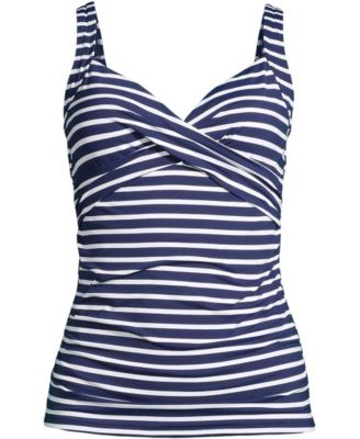 Women's V-Neck Wrap Underwire Tankini Swimsuit Top