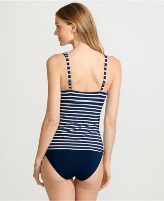 Women's V-Neck Wrap Underwire Tankini Swimsuit Top