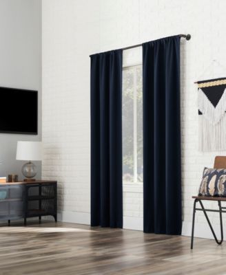 Bergen Theater Grade Extreme 100% Blackout Rod Pocket Single Curtain Panel Collection