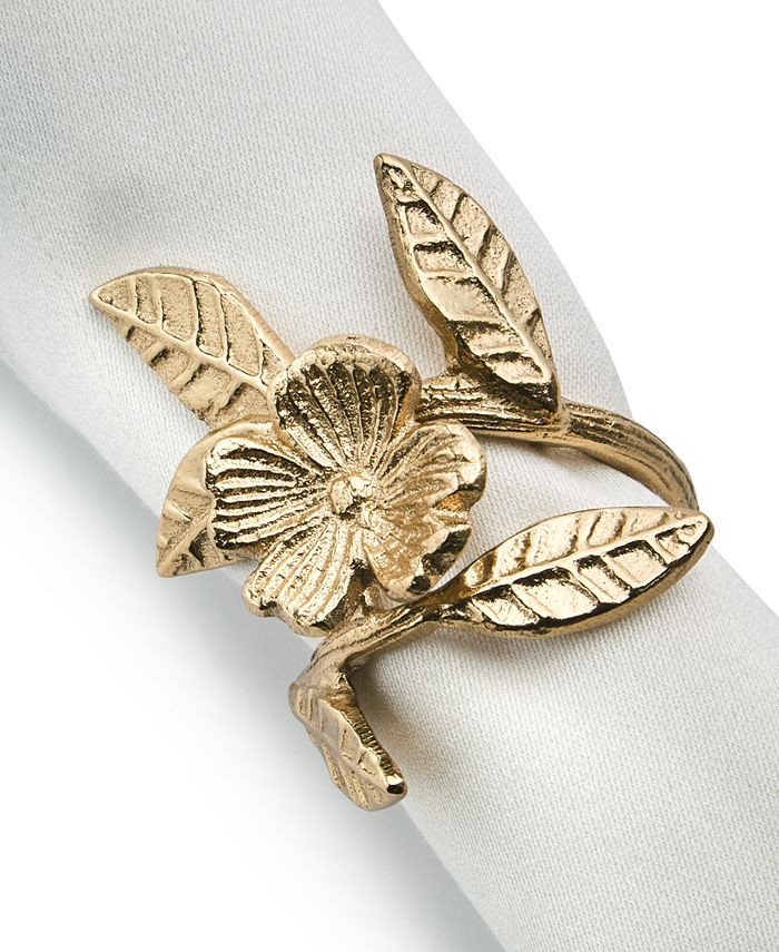 Charter Club Gilded Napkin Rings, Set of 4, Created for Macy's Macy's